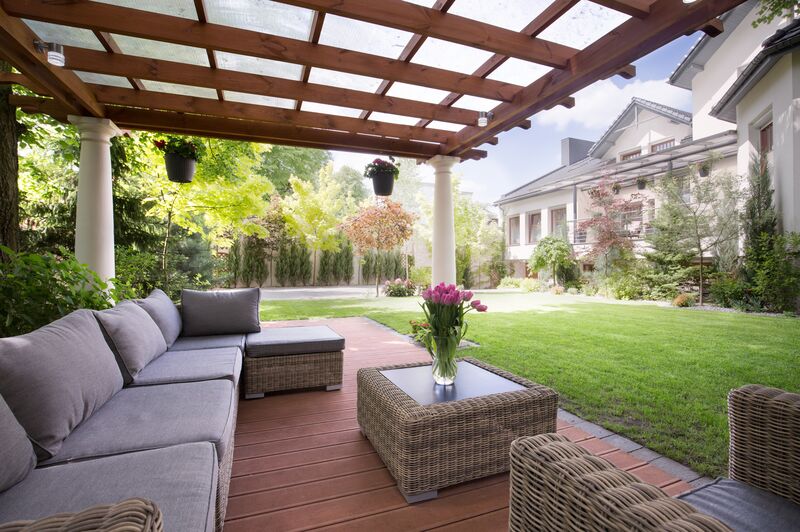 picture of verandah with modern garden furniture